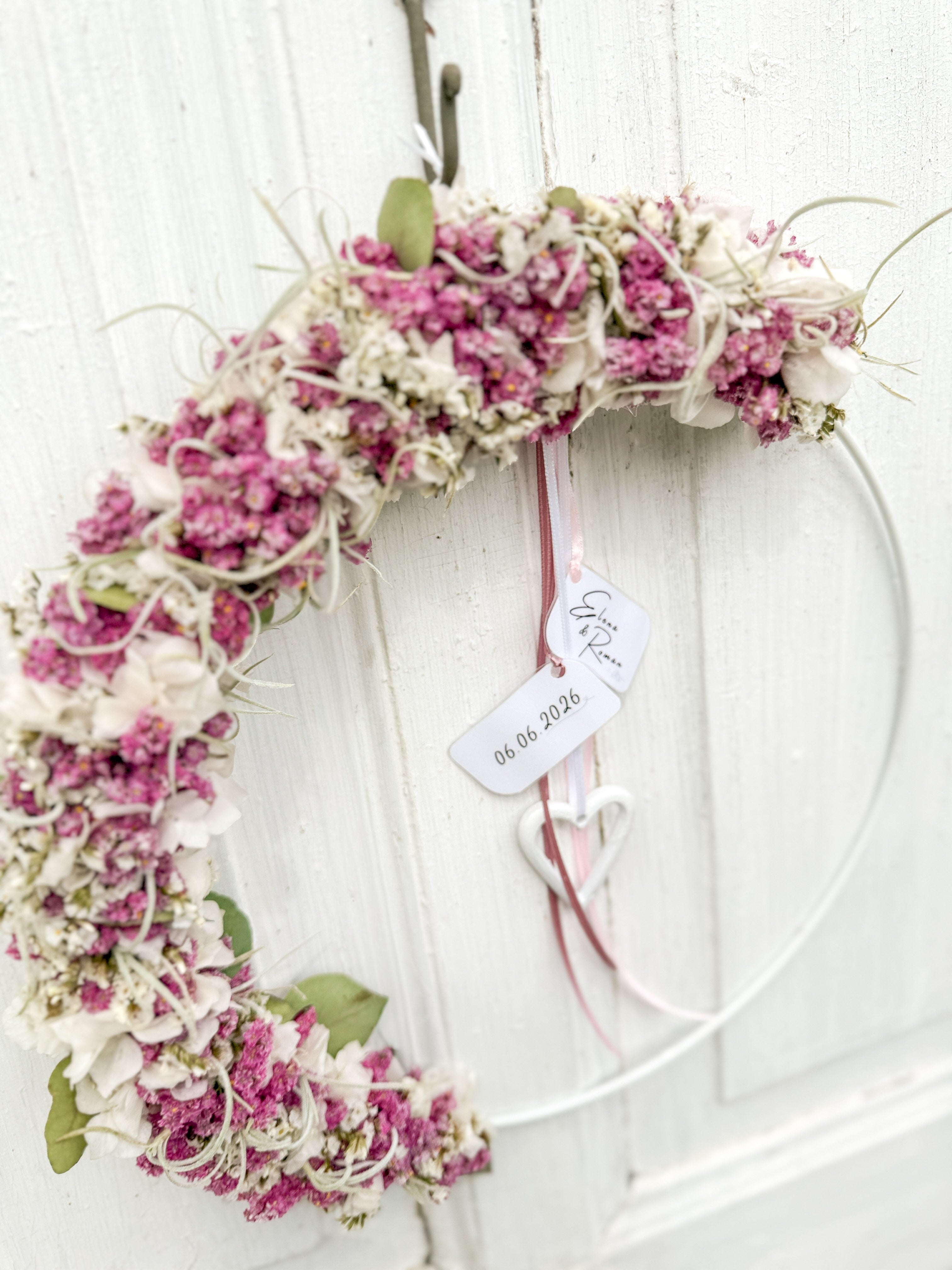 Halb gebundener FlowerLoop als Erinnerung an den Hochzeitstag