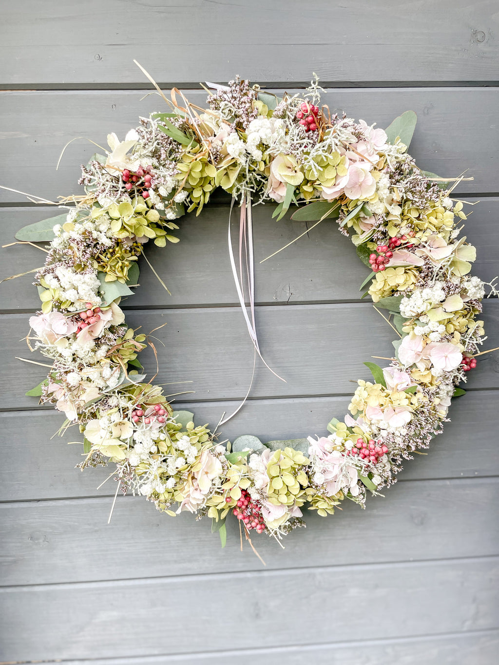 1/1 Loop »Herbstpoesie Rosé« - Hortensien & Herbstblüten