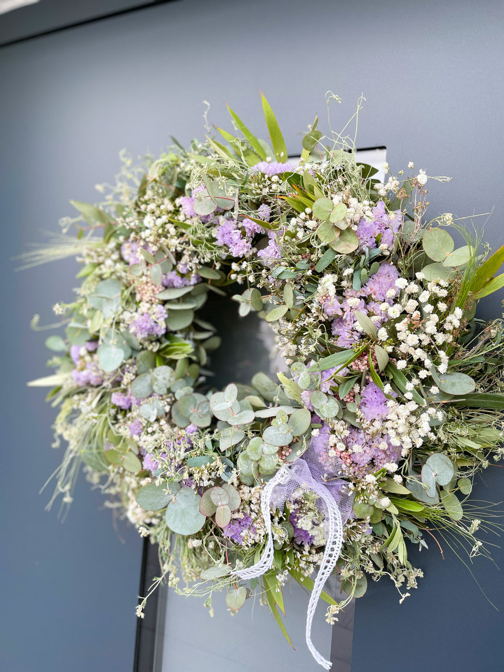 Alltime-Kranz »Lila Naturpoesie« – frischer Eukalyptus, Olive & Blütenzauber