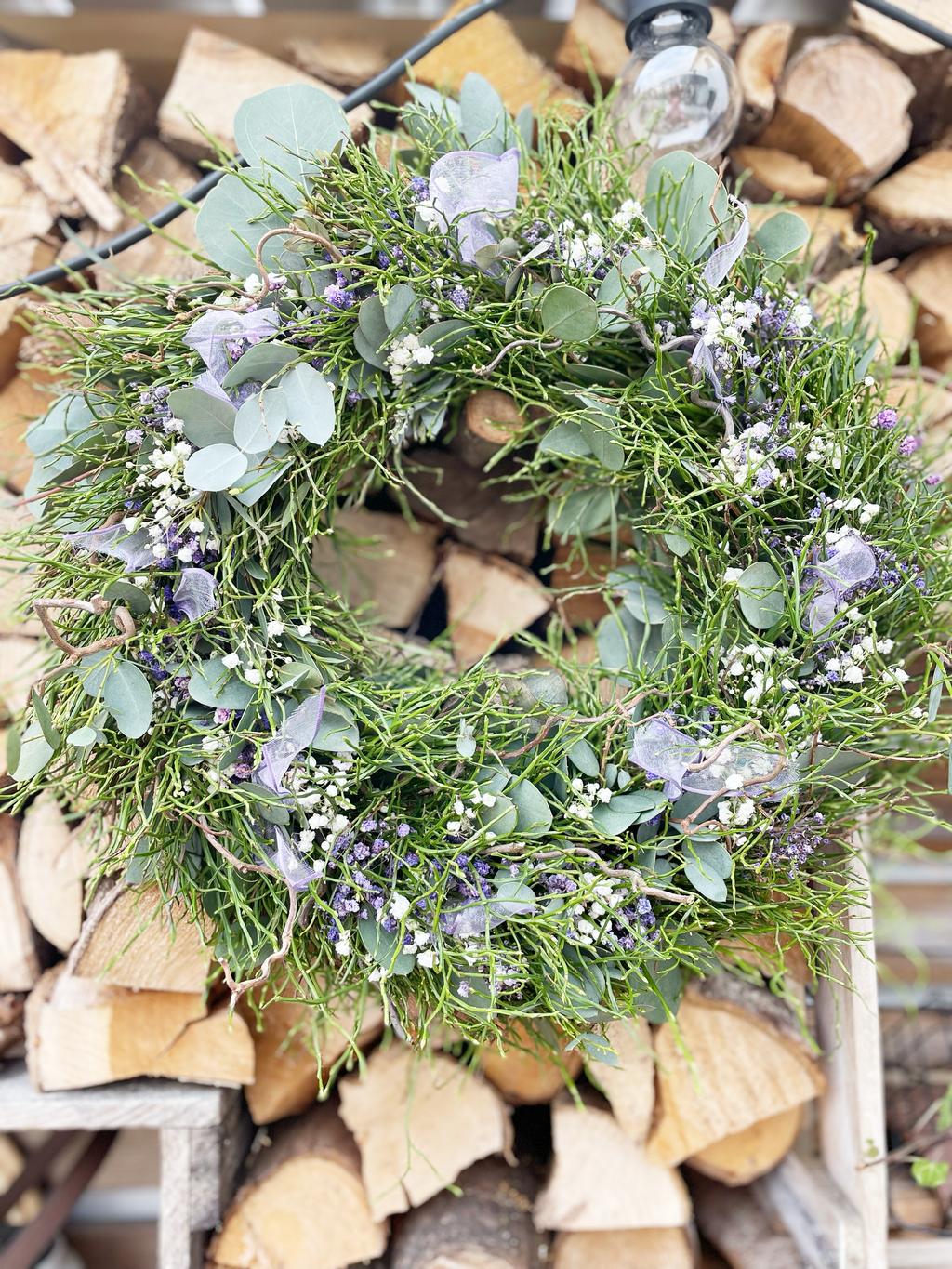 Frühlingskranz »Lavendeltraum« – frisch gebunden mit lila Akzenten