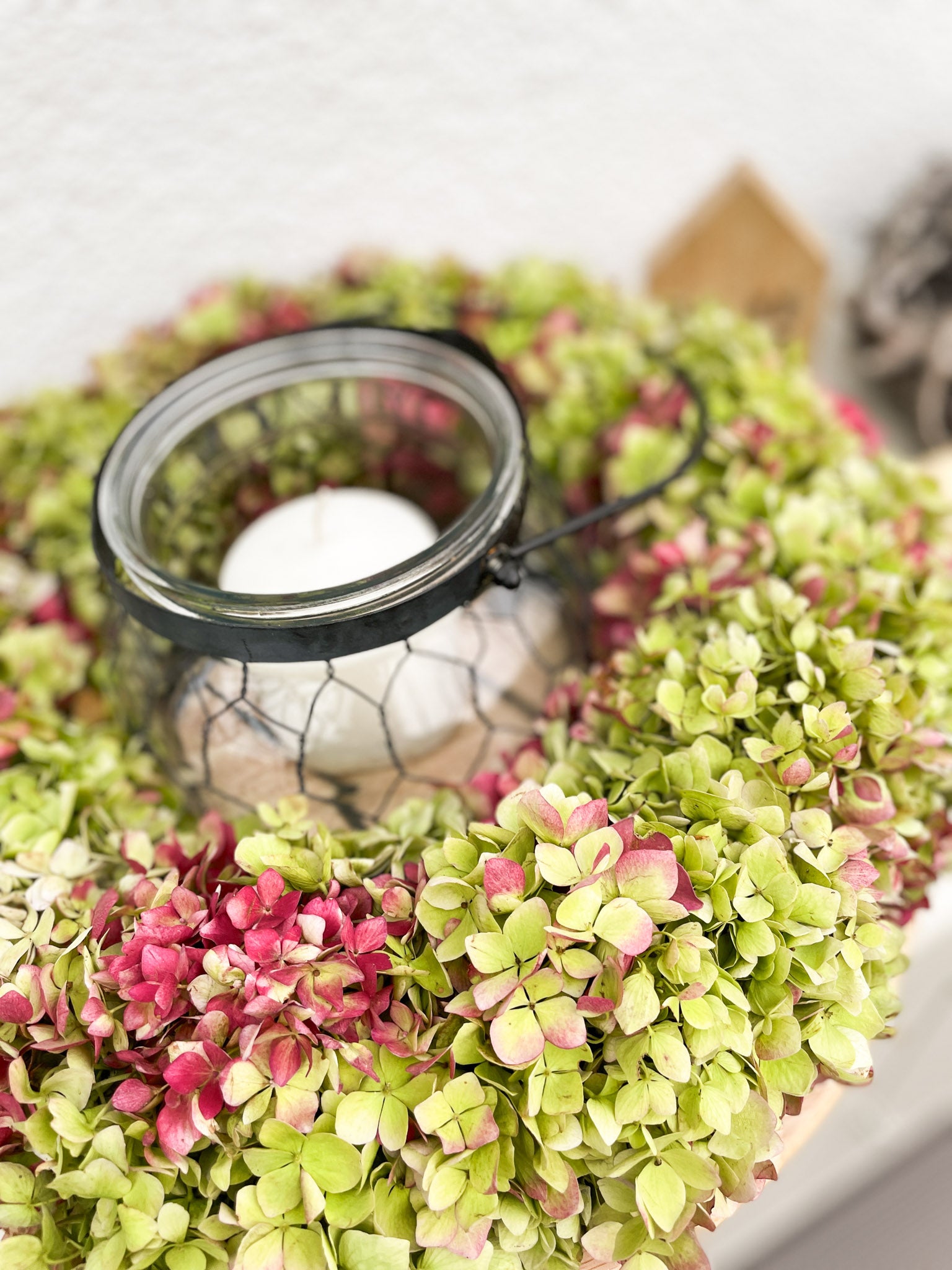 Herbstkranz »Hortensienzauber« – Natürlichkeit in sanftem Farbspiel