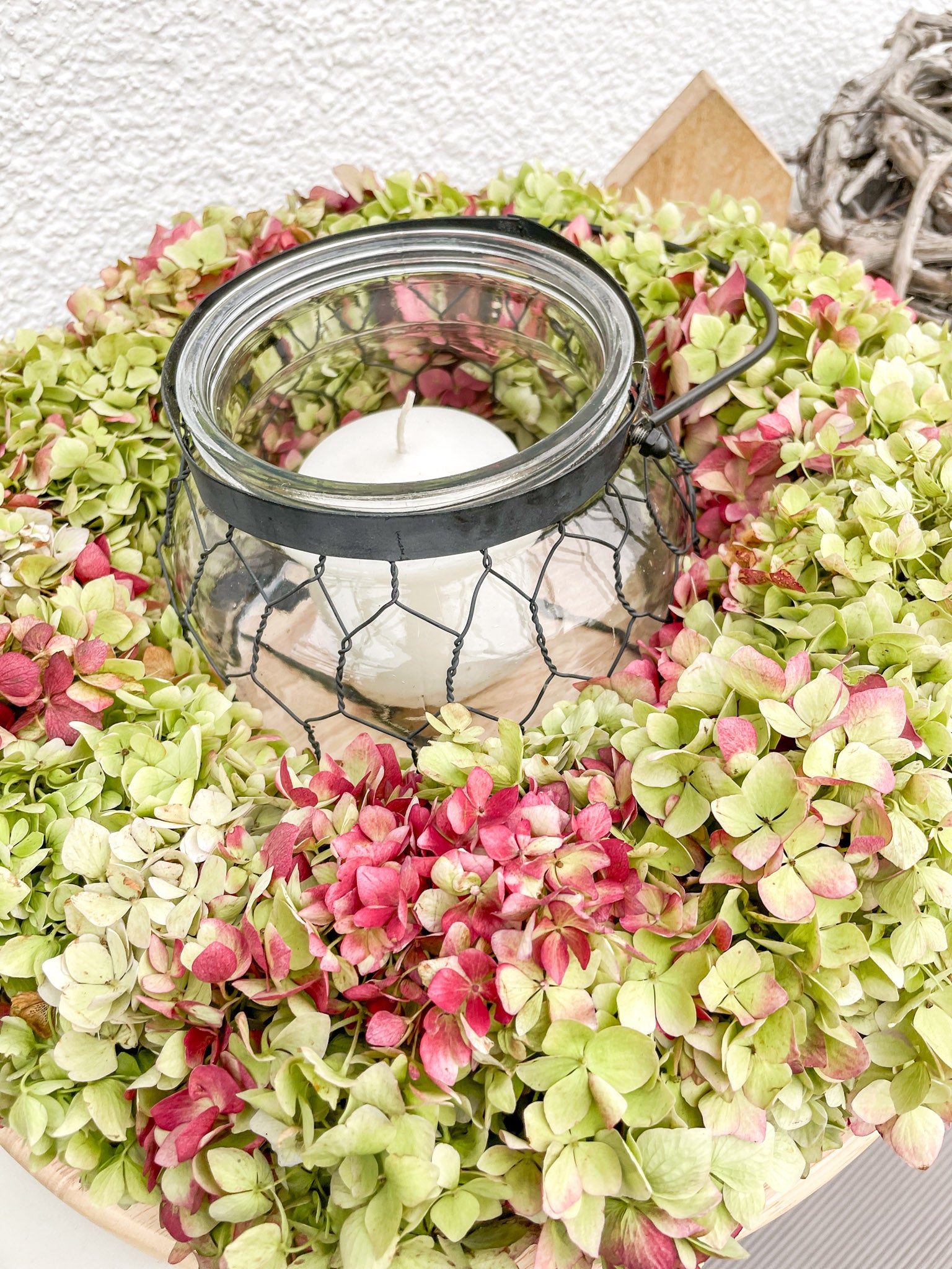 Herbstkranz »Hortensienzauber« – Natürlichkeit in sanftem Farbspiel