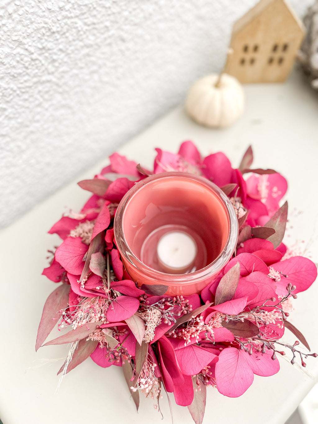 Herbstkranz »Abendrot« – Eleganz in Rottönen