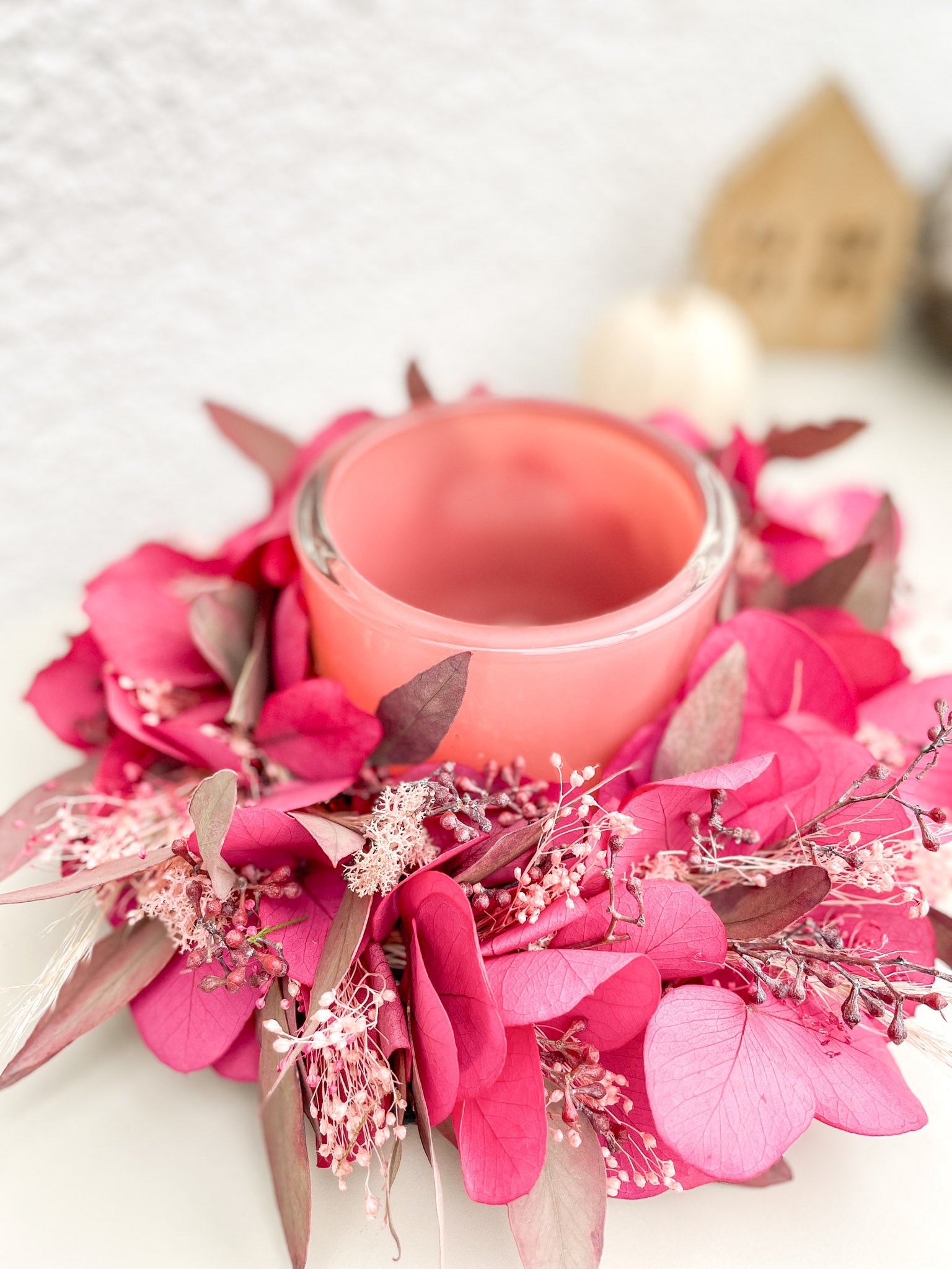 Herbstkranz »Abendrot« – Eleganz in Rottönen