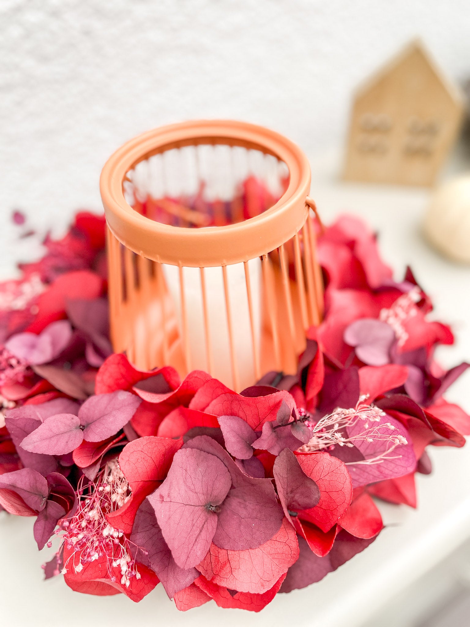 Herbstkranz »Abendrot« – Eleganz in Rottönen