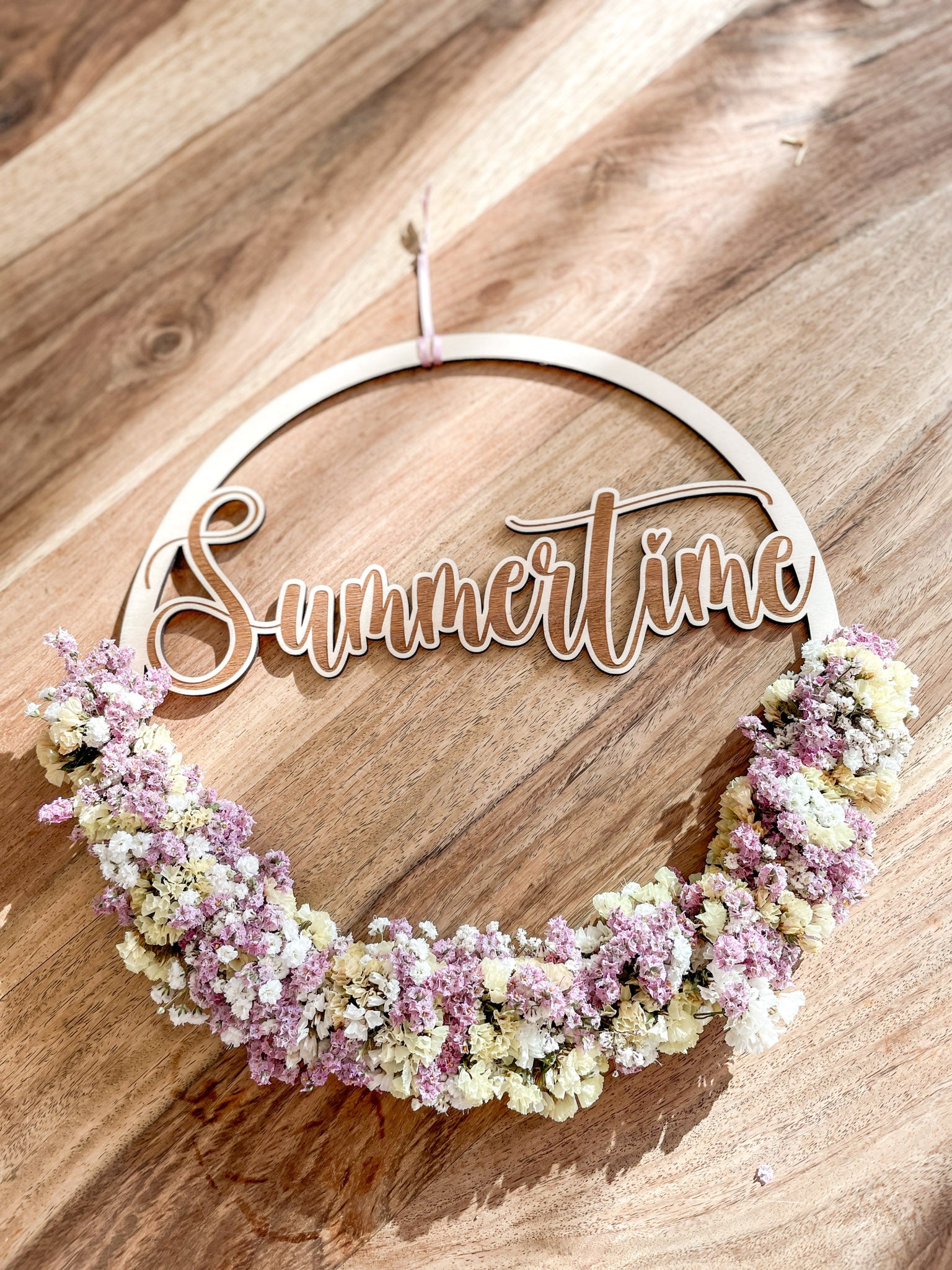 Holzloop »Summertime« – Willkommensgruß mit frischen Blumen