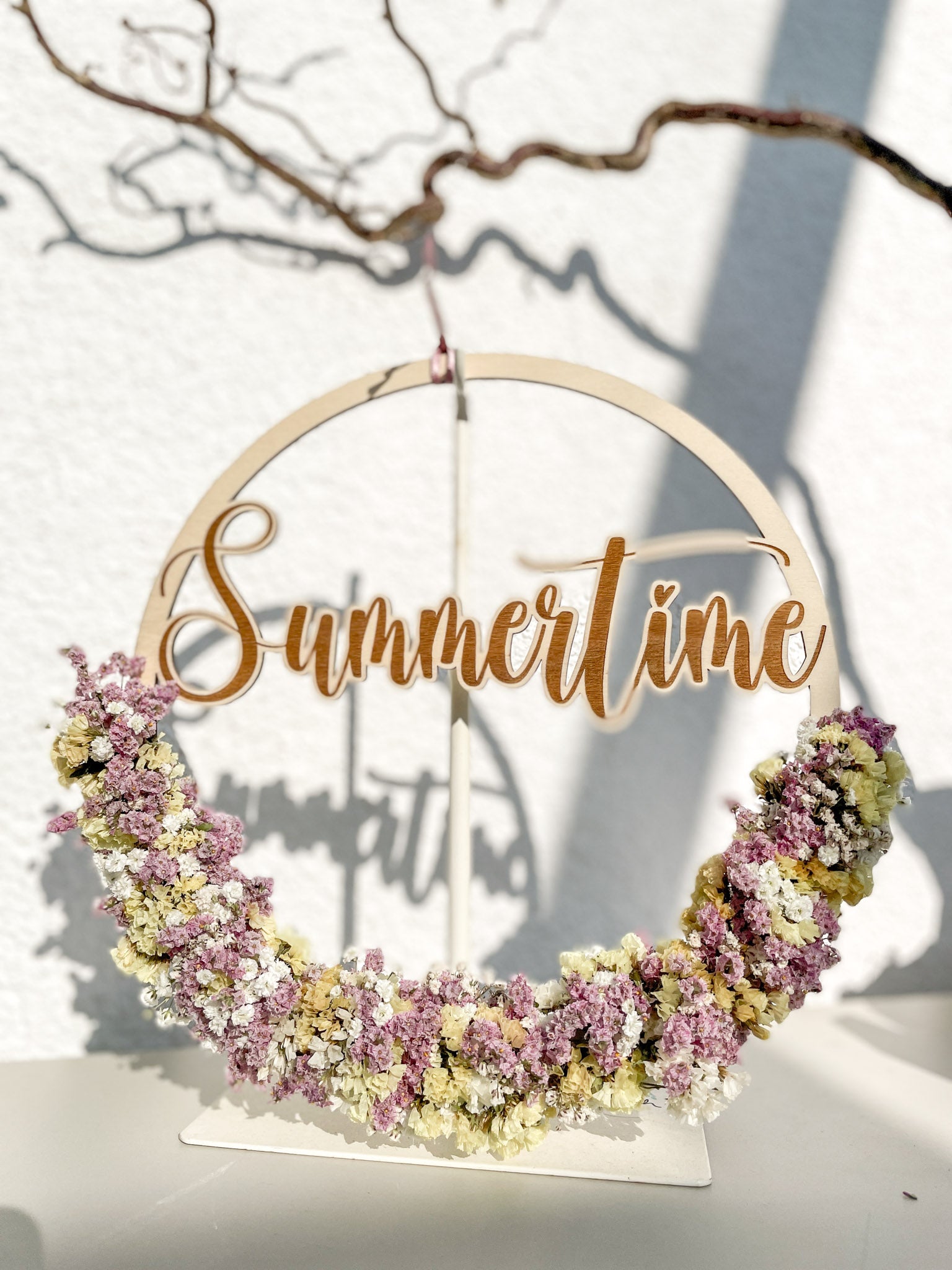 Holzloop »Summertime« – Willkommensgruß mit frischen Blumen