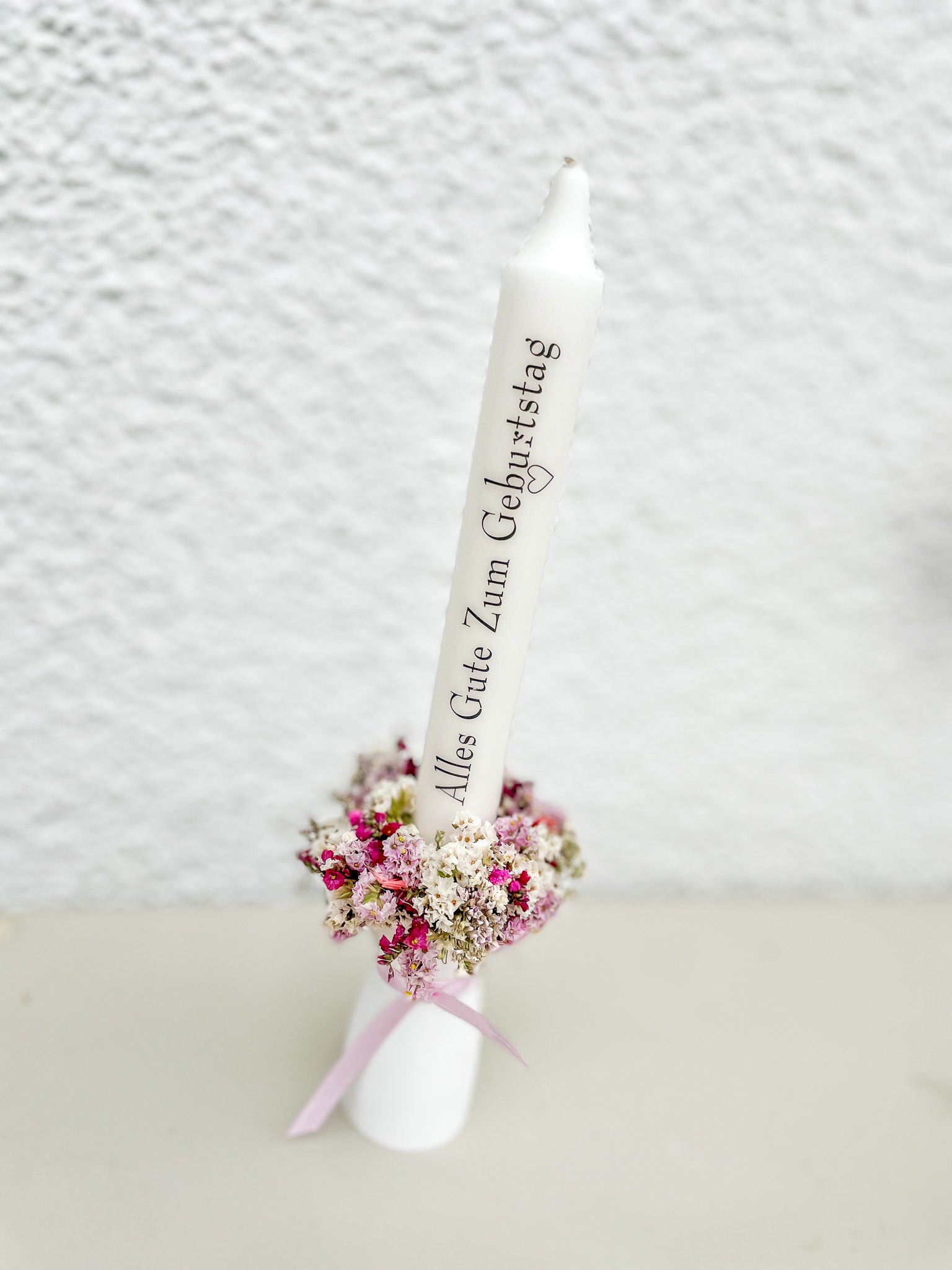 »Deko-Trio MINI« – Kerzenschale, Stabkerze & Mini-Loop