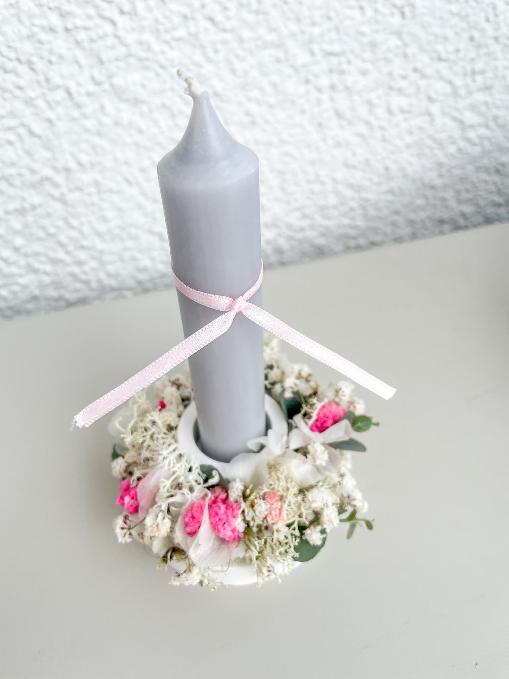 »Deko-Trio MINI« – Kerzenschale, Stabkerze & Mini-Loop