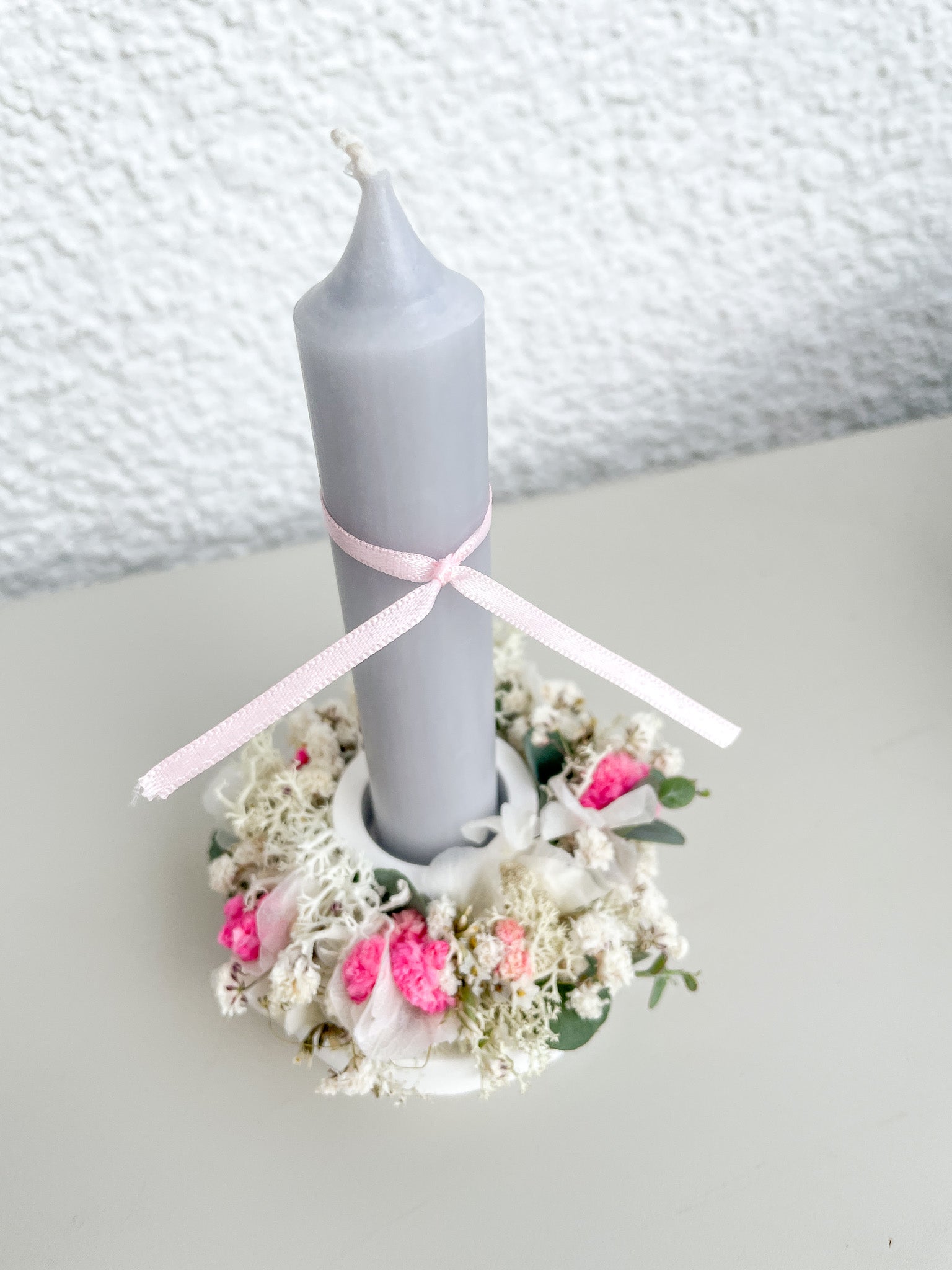 »Deko-Trio MINI« – Kerzenschale, Stabkerze & Mini-Loop