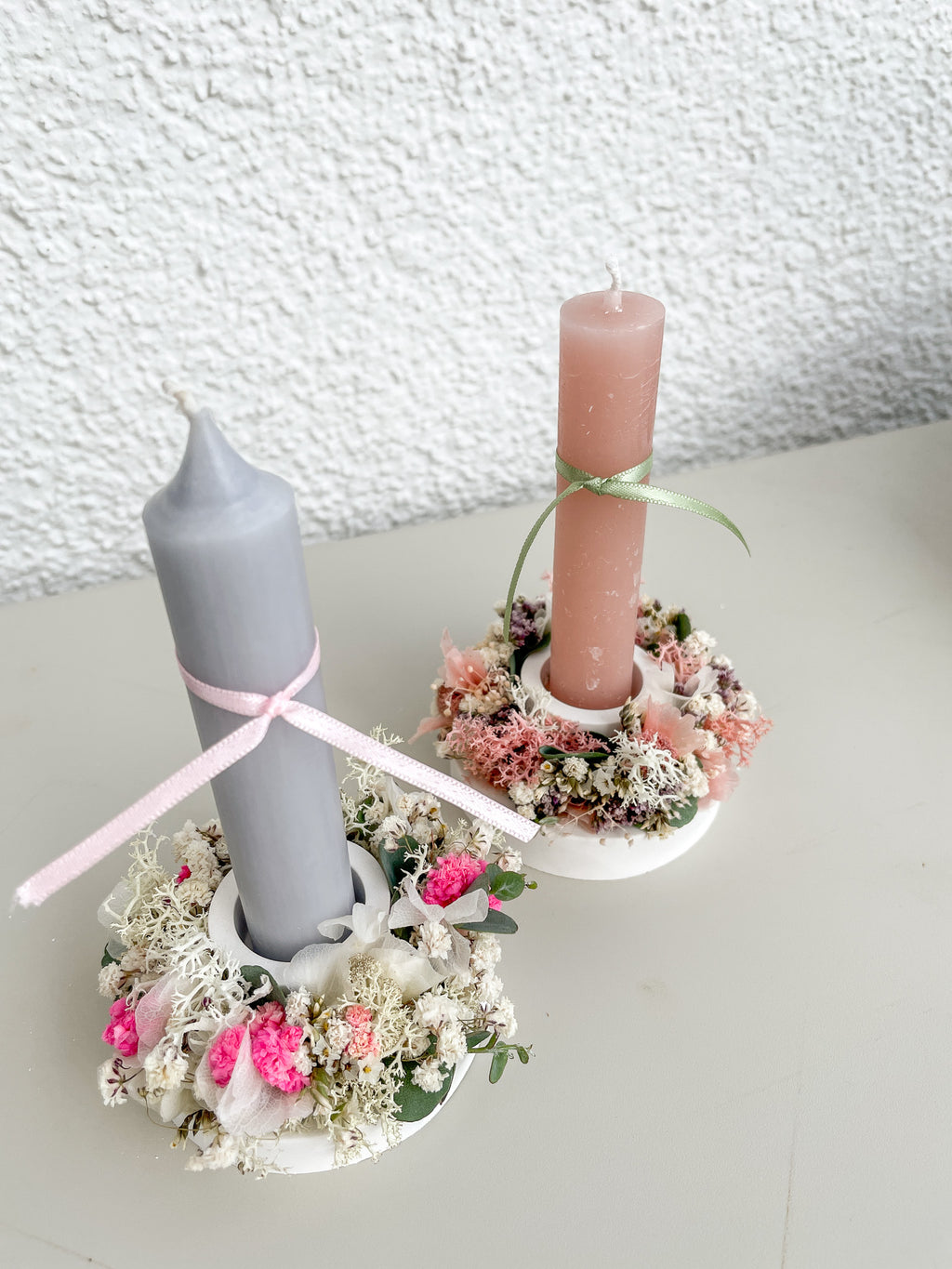 »Deko-Trio MINI« – Kerzenschale, Stabkerze & Mini-Loop