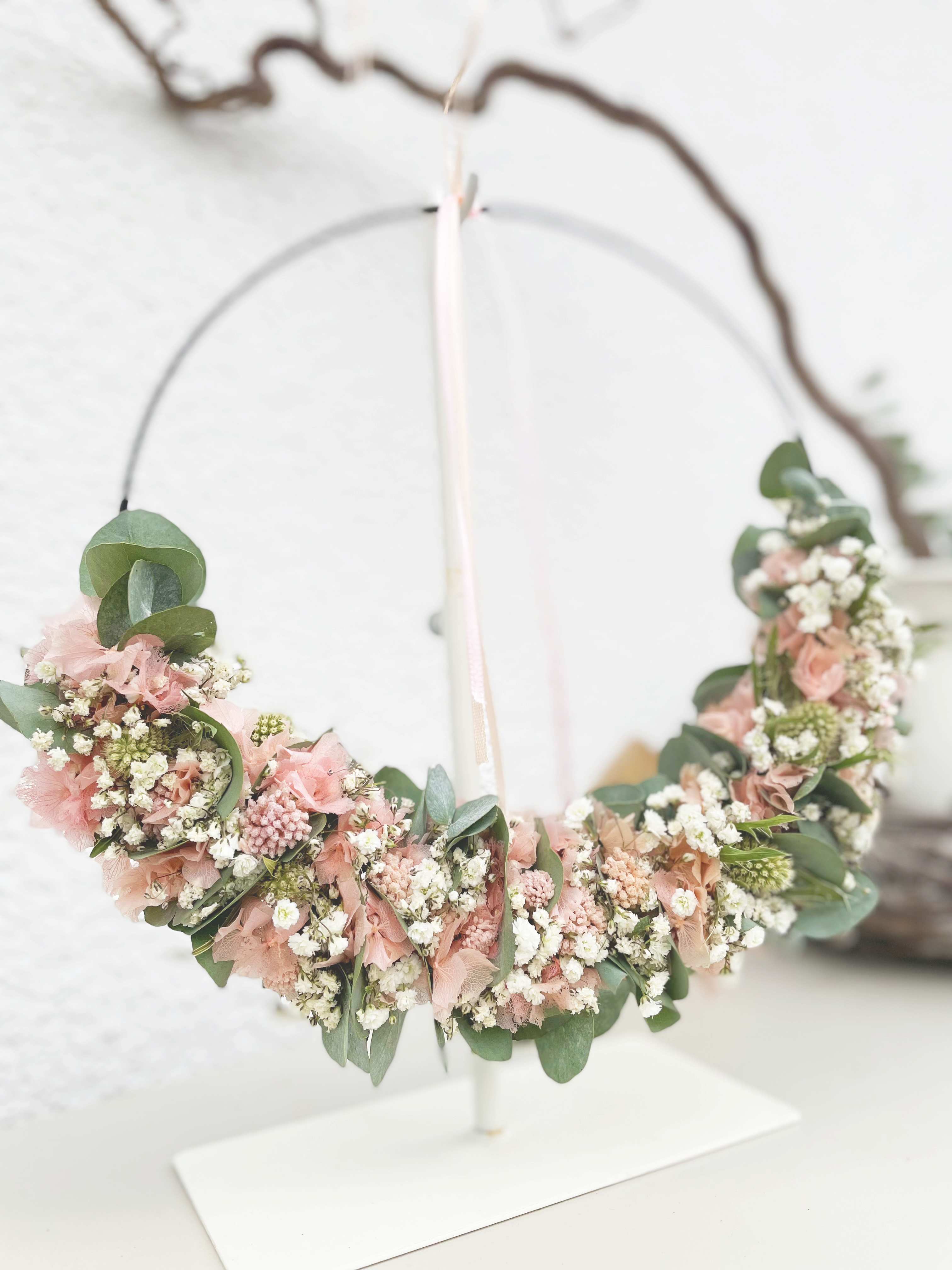 »1/2 Loop Rosa« – FlowerLoop mit zarten Rosatönen