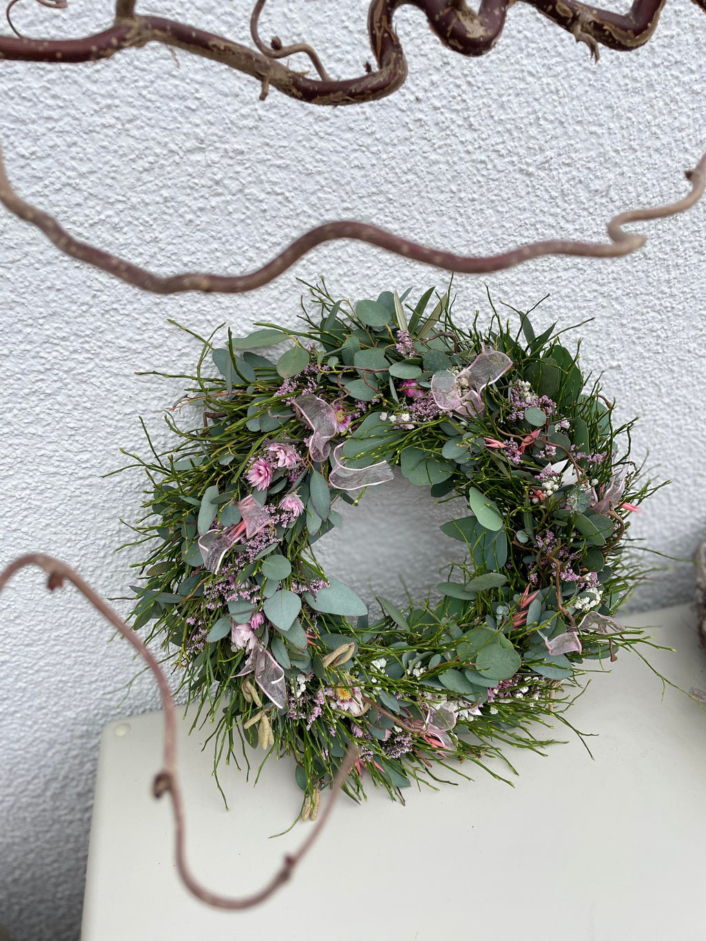 Frühlingskranz »Rosentau« – Frisch gebunden in zarten Rosatönen