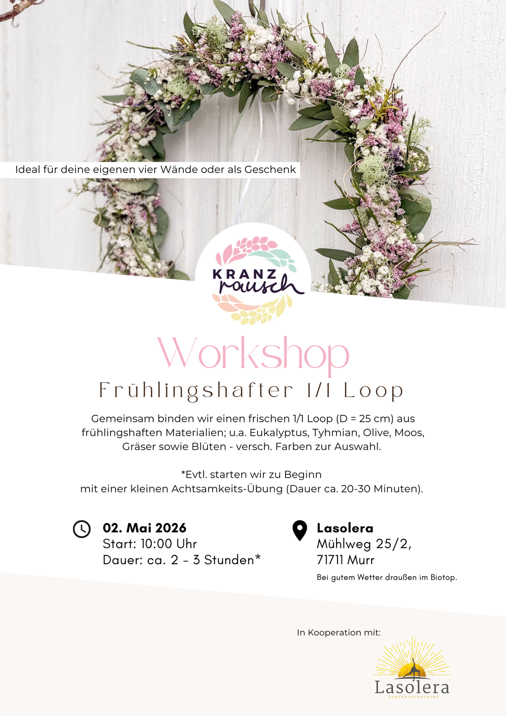 Blumenkranz Workshop Details - 02.05.26 in 71711 Mur