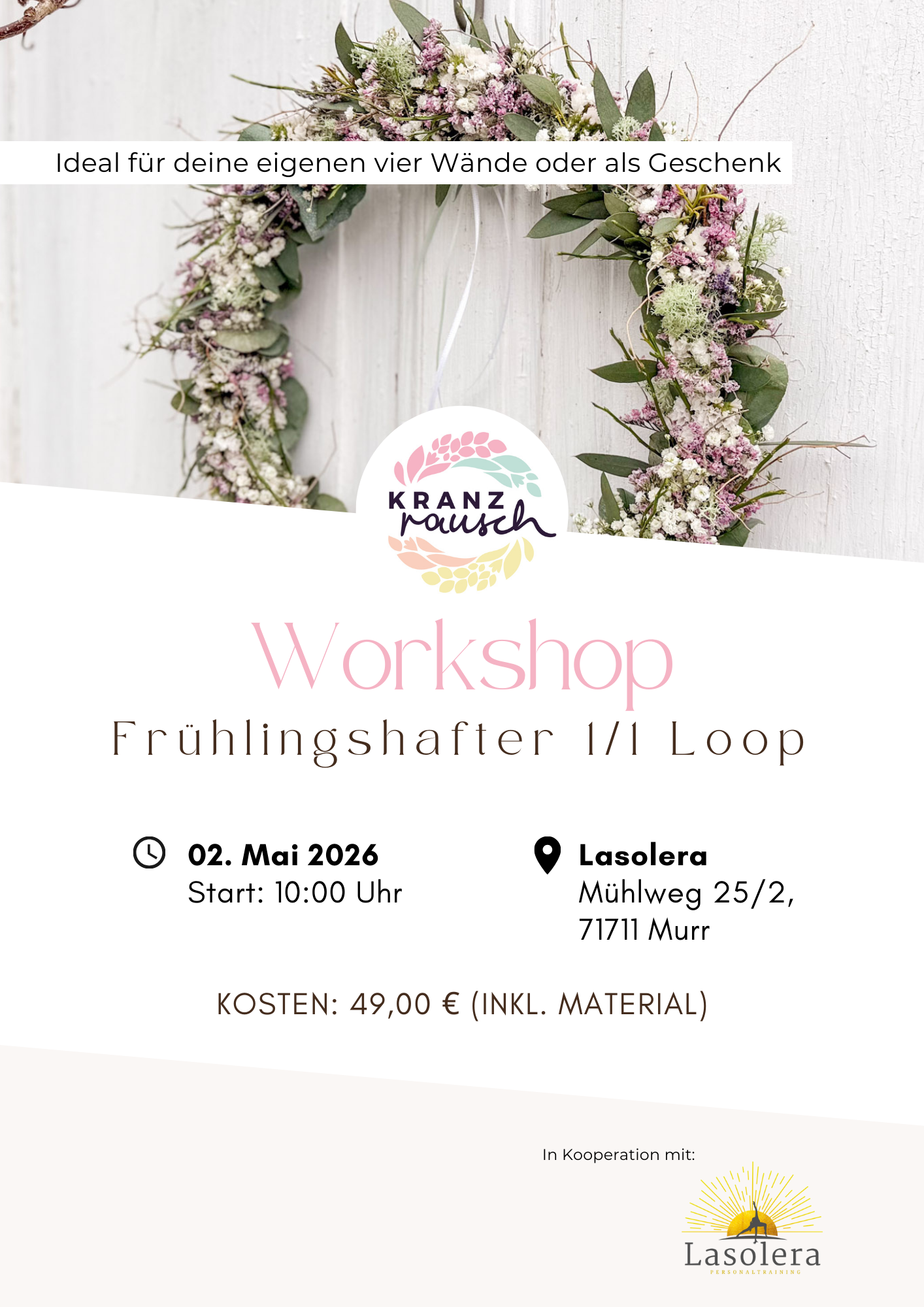 Blumenkranz Workshop Titelbild - 02.05.26 in 71711 Mur